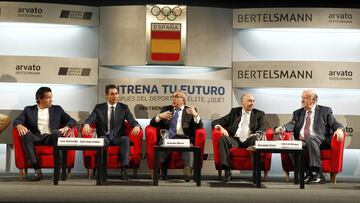 Sánchez Broto, Veslaco Carballo, Alejandro Blanco, Fernando Carro (presidente de Bertelsmann España) y Vicente del Bosque.