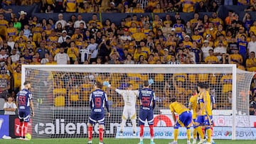 during the 15th round match between Tigres UANL and Monterrey as part of the Liga BBVA MX, Torneo Clausura 2025 at Universitario Stadium, on April 12, 2025 in Monterrey, Nuevo Leon, Mexico.