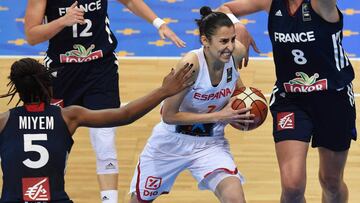 Alba Torrens, durante la final contra Francia.