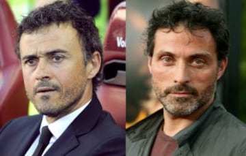 Luis Enrique y Rufus Sewell (actor británico de teatro, cine y televisión).