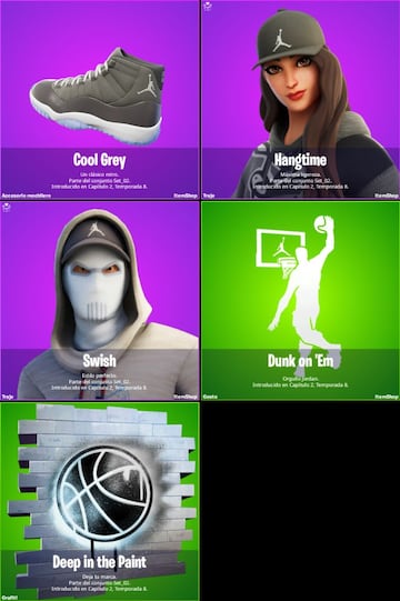 Todos los objetos de Air Jordan XI Cool Grey en Fortnite