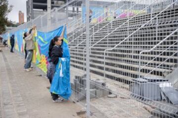 El estadio de Curitiba sin hacer y España se entrenó en "Cajú"