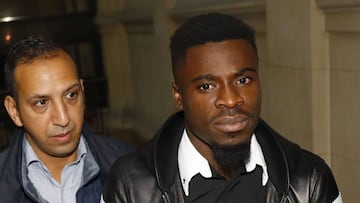 Serge Aurier, en los juzgados de París.