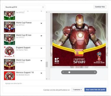 Cómo apoyar a España en el Mundial de Rusia 2018 con los nuevos marcos de Facebook
