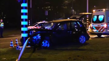 ¡Tremendo! Así quedo el taxi de Agüero tras el accidente