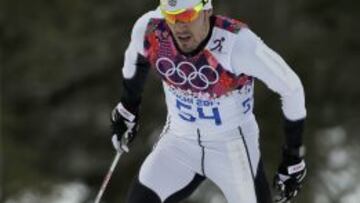 Imanol Rojo, durante una prueba en los Juegos de Invierno Sochi. 