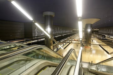 Vista de la estación de Metro "Estadio Metropolitano".