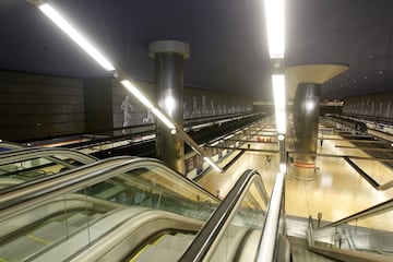 Vista de la estación de Metro "Estadio Metropolitano". 