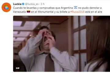 Los memes del tropiezo de Messi contra Venezuela