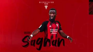 El Mirandés confirma la llegada del central Sagnan y la marcha de Cerrajería