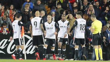 Jugadores del Valencia.