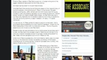 <b>REAL MADRID </b>Entrevista a Florentino Pérez en 'The Wall Street Journal".