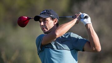 El tenista manacor¨ª Rafa Nadal est¨¢ participando en el Balearic Golf Championship de la localidad mallorquina de Llucmajor.