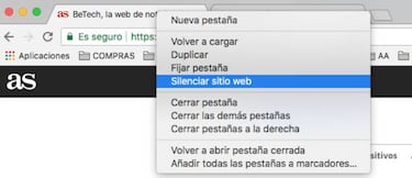 Cómo silenciar páginas web en Google Chrome