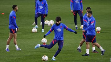 Jo&atilde;o, en la sesi&oacute;n ayer del Atleti.