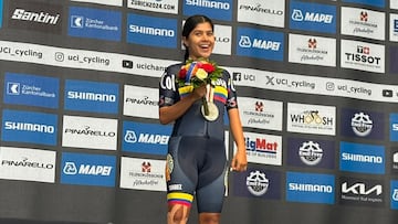 Paula Caballero en el Mundial de Ciclismo