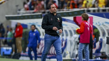 during the 11th round match between Guadalajara and America as part of the Liga BBVA MX, Torneo Clausura 2025 at Akron Stadium, on March 08, 2025 in Guadalajara, Jalisco, Mexico.