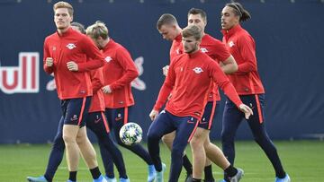 Werner entrena junto a sus compa&ntilde;eros del Leipzig.