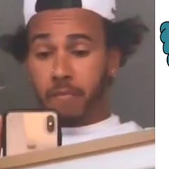 Lewis Hamilton se divierte con su pelo y le comparan con Krusty el payaso