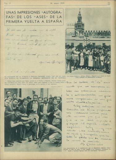 Recorrido por las mejores imágenes de la I Vuelta a España a través de la edición de AS Semanal de 1935.