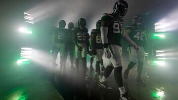 EAST RUTHERFORD, NEW JERSEY - DECEMBER 10: Jalyn Holmes #97 of the New York Jets and teammates take the field prior to the game against the Houston Texans at MetLife Stadium on December 10, 2023 in East Rutherford, New Jersey.