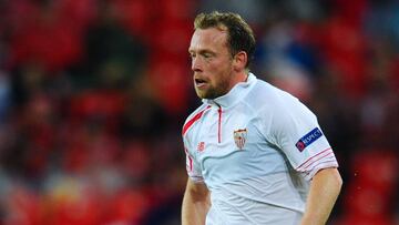 Krohn-Dehli con el Sevilla. 