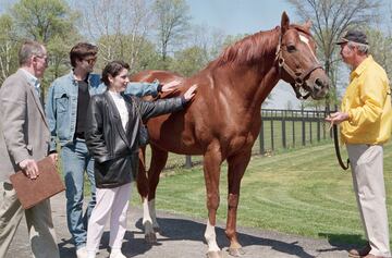 Secretariat fue un caballo purasangre nacido en Estados Unidos. Criado para las carreras de caballos, a la edad de 2 años, en 1972, comenzó a destacar en el circuito con algunas victorias que le dieron bastante prestigio. Fue preparado para que la temporada de 1973 inscribiese su nombre en los libros de historia, y lo consiguió al ganar la Triple Corona, esto es conseguir el triunfo en el Derby de Kentucky, Preakness Stakes y Belmont Stakes. Además lo hizo batiendo los récords de cada una de las pruebas, récords que a día de hoy, 50 años después, siguen vigentes. Tras este espectacular año, ganó 11 de las 14 carreras que participó, no volvió a correr ya que fue retirado para semental. Engendró más de 600 potros y 19 de ellos fueron campeones. Secretariat fue sacrificado en 1989, a los 19 años, enfermo de laminitis.