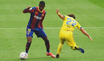 Ousmane Dembélé y Alfonso Espino. 