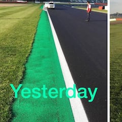 Alargada la línea blanca de la curva 6 para evitar problemas