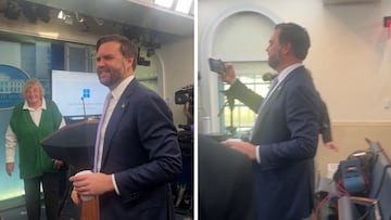 JD Vance snaps playful photo of aunt Donna at White House podium