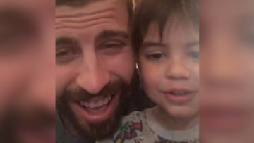 Piqué se lo pasa en grande con su hijo: no puede contener la risa