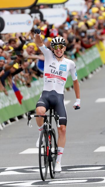 Tadej Pogacar, vencedor de la sexta etapa y nuevo maillot amarillo. 