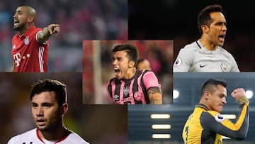 Los 5 mejores futbolistas chilenos en el extranjero el 2016