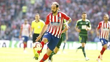 Juanfran durante el partido ante el Eibar.