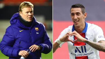 "A lack of respect": Koeman hits out at Di Maria over Messi-PSG comments.