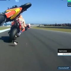 Zarco voló tan tranquilo en turista tras caerse a 280 por hora