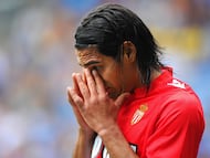 LEICESTER, ENGLAND - JULY 27: Radamel Falcao of Monaco looks on during the the pre season friendly match between Leicester City and Monaco at The King Power Stadium on July 27, 2013 in Leicester, England. (Photo by Michael Regan/Getty Images)