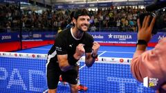 Momo González celebra la única remontada en cuartos de final.