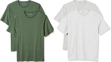 De ajuste clásico y cómodo: tenemos las dos playeras para hombre Amazon Basics con más de 10,000 valoraciones