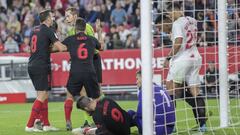 &Aacute;lvaro Morata, tras una gran ocasi&oacute;n ante el Sevilla. 