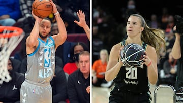 Stephen Curry y Sabrina Ionescu.