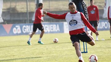 Quique Gonzalez en un entrenamiento Deportivo.
