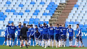 La plantilla del Real Zaragoza ejercit&aacute;ndose el pasado domingo en La Romareda.