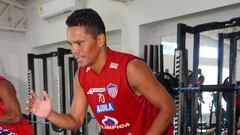 Carlos Bacca en un entrenamiento de Junior