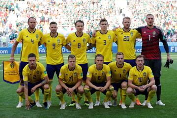 Once inicial de Suecia.