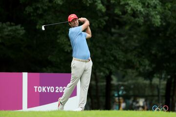 Jorge Campillo durante la segunda jornada de golf, antes del par¨®n por las condiciones climatol¨®gicas. En el puesto 57 se sit¨²a lejos de la cabeza.