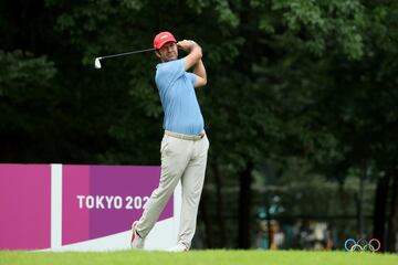 Jorge Campillo durante la segunda jornada de golf, antes del parón por las condiciones climatológicas. En el puesto 57 se sitúa lejos de la cabeza.