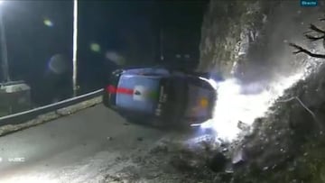 Captura del vídeo del accidente de Hayden Paddon.