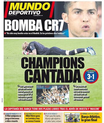 Las portadas de la prensa tras la final de Champions