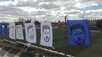 El Cerro se llena de fotos de Simeone en apoyo al técnico